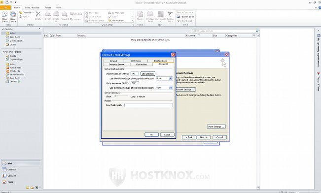 Example Port Numbers and Encryption Protocols Settings