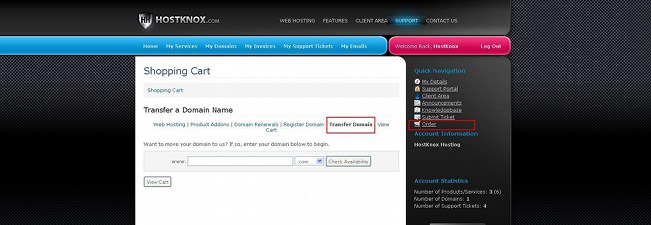 Order Section-Transfer Domain