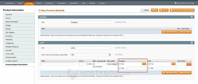 Adding a Downloadable Item-Specifying a Path to a Sample