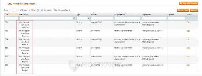 Rewrite Manager-Rewrites for Different Store Views