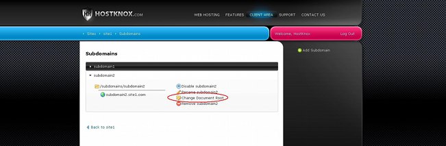 Button for Changing Subdomain Document Root