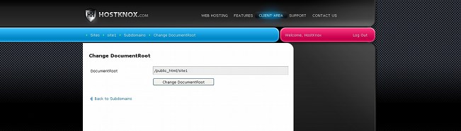 Form for Changing Subdomain Document Root