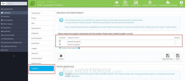 Form for Adding/Editing Products-Table with Enabled Suppliers