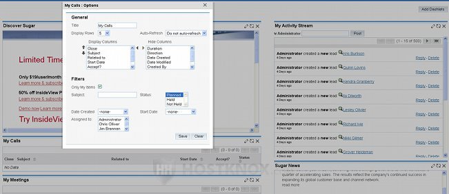 Module Dashlet Settings