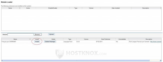 Module Loader-Initiating the Install Process