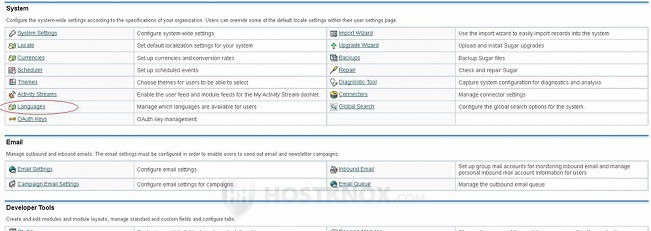 Admin Panel-Languages Button