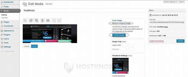 Image Edit Form-Restoring the Original Image